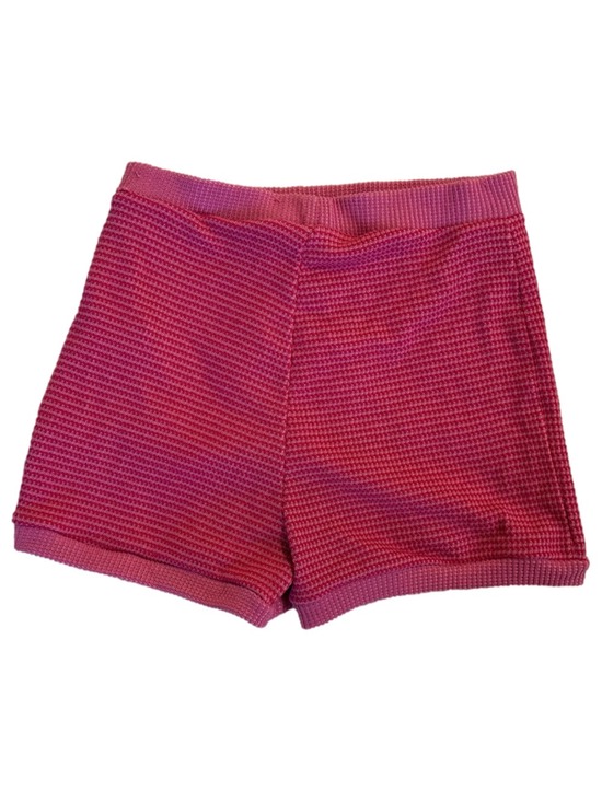 Zara Pants - ZARA Pink Knit High Waisted Shorts Medium Ribbed Textured Pull On Lounge Shorts